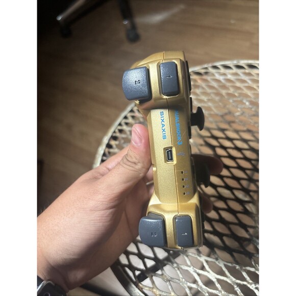 OEM Sony PlayStation 3 PS3 DualShock 3 Gold Wireless Controller CECHZC2U Tested - Picture 3 of 8